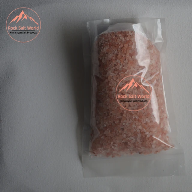 Himalayan Pink Natural Edible Crystal Salt Best for Best Cooking Refined Grains with  1 KG Best Packing Logo  Zipper