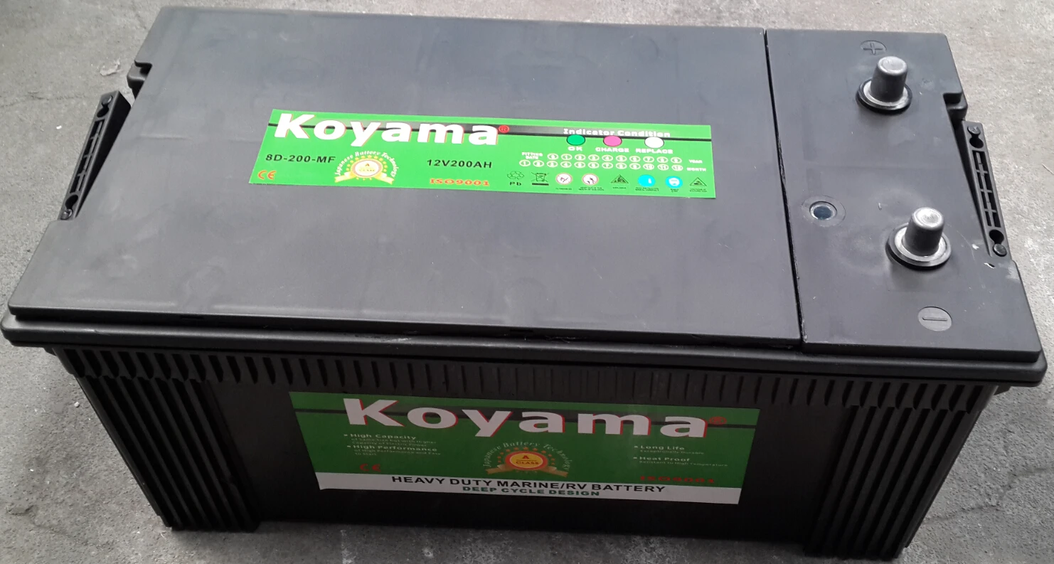 8D 12V 200Ah Maintenance Free Car Battery For Truck With BCI