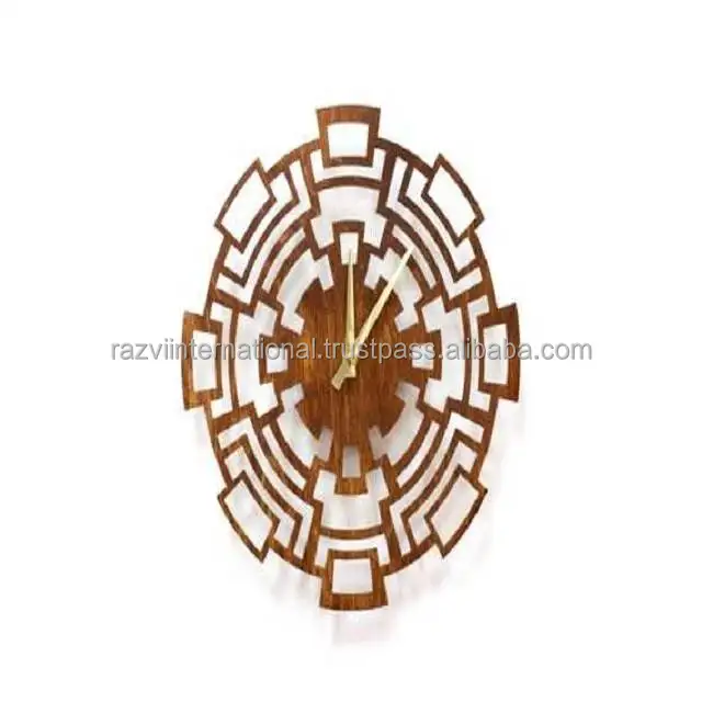 12 Inch Wooden Frame Classical Metal Wall Clock