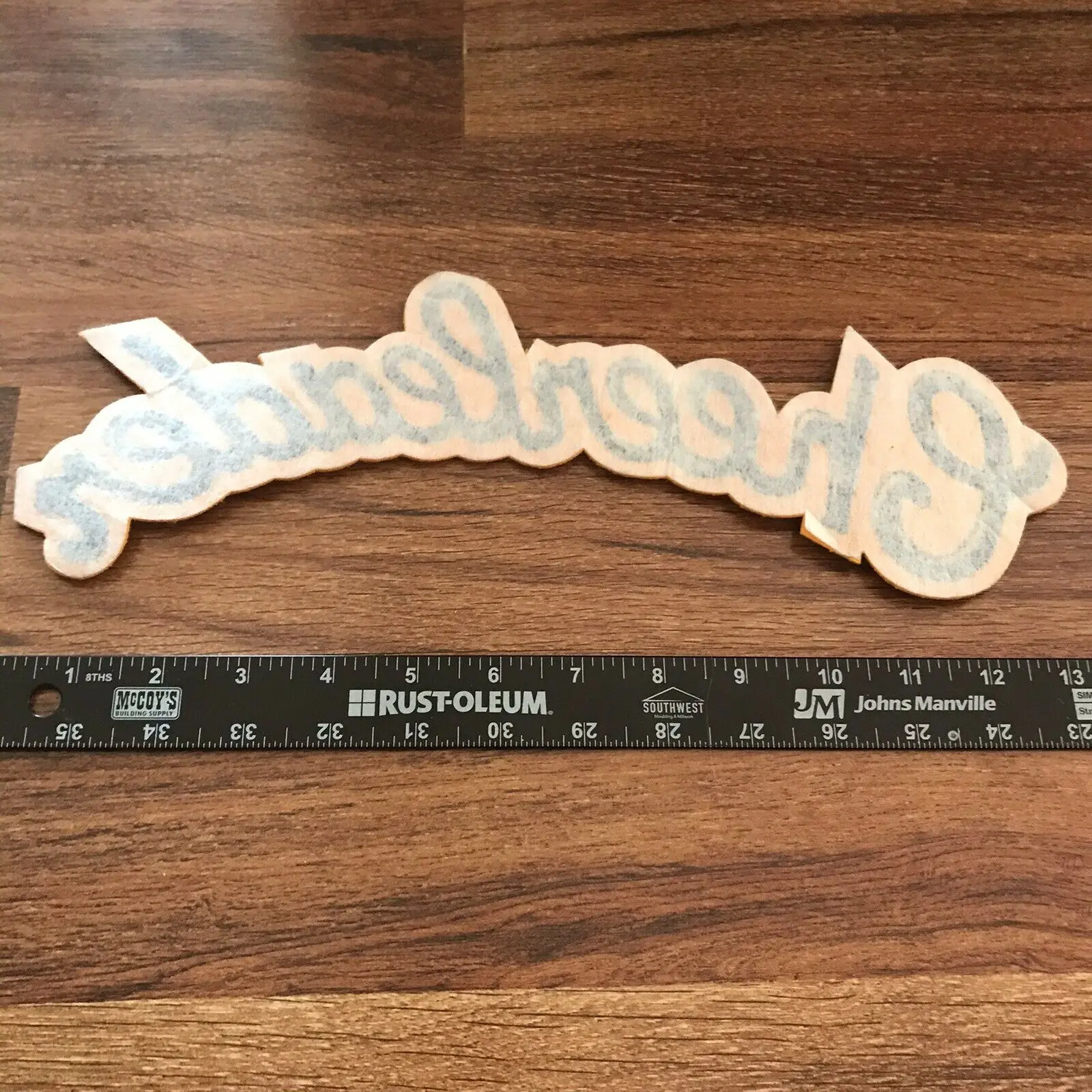 Cheerleader Script word Bling Chenille Patch For Letterman Jacket