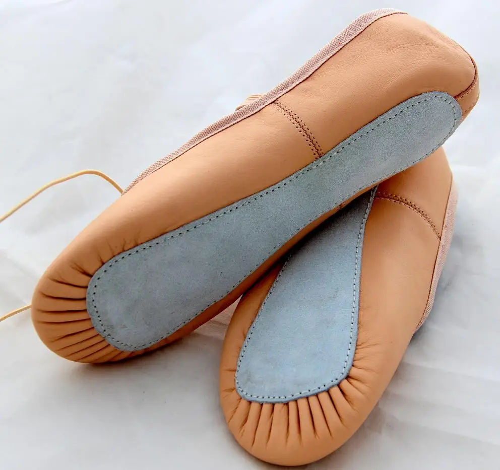 Leather practice ballet dance shoes wholesale ballet flat practice slipper