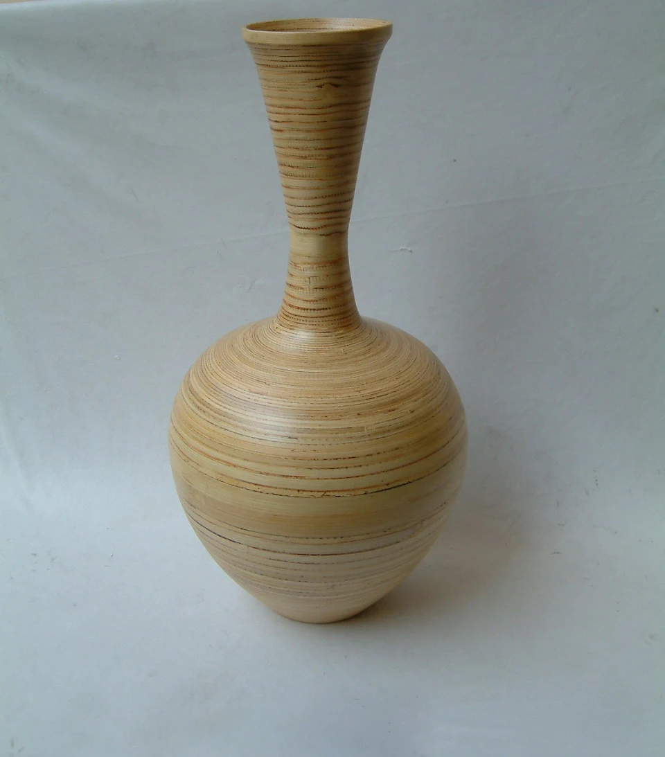  Vietnam handmade Spun-bamboo round vase suitable for home-decor houseware tableware and