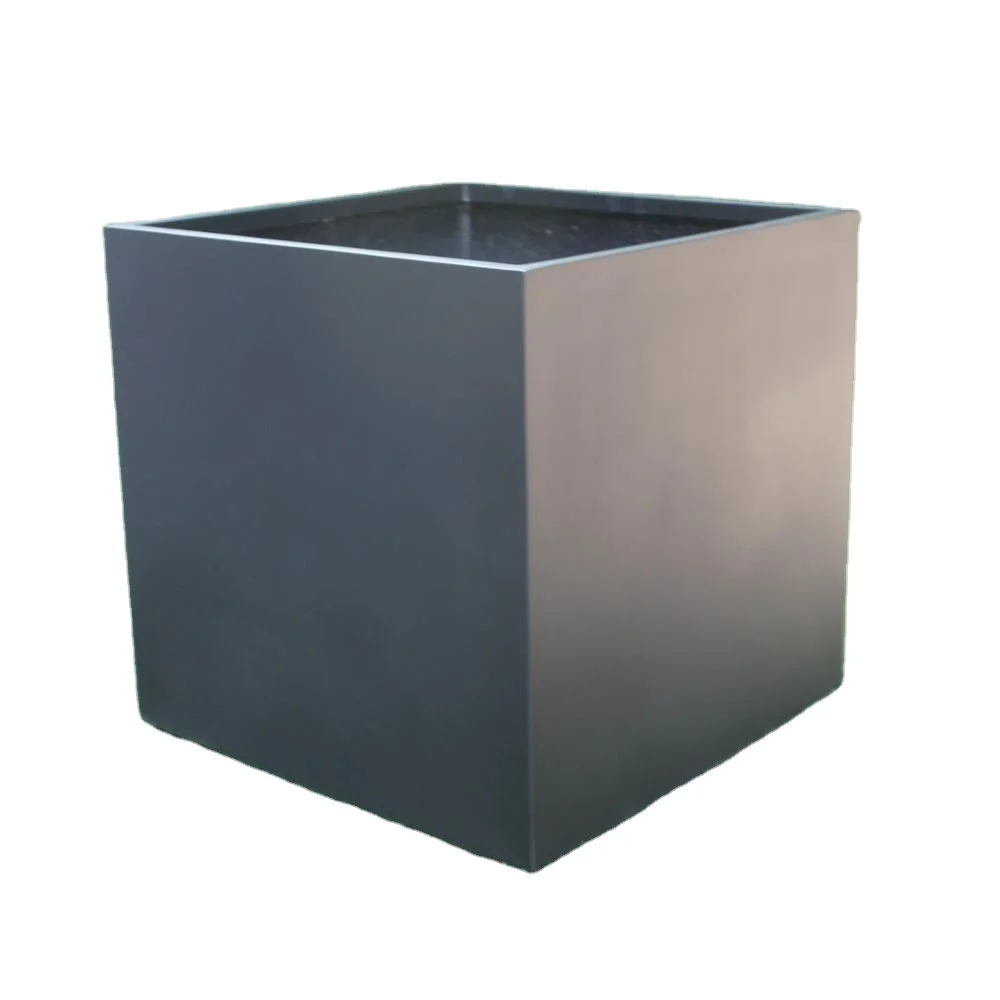 Cubeto Planter New classy Modern look FRP Resin Black Square Fiberglass Planter Pot used home hotel mall office airport