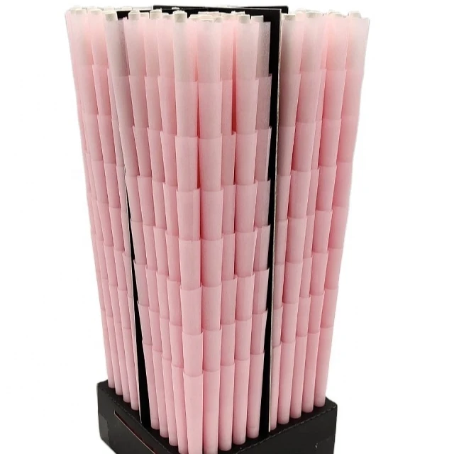 Премиум качество, предварительно свернутые конусы розового цвета, предварительно свернутые конусы