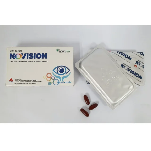 Box of 30 Soft capsules Supplement With Fish Oil Zinc Oxide Bilberry extract Multi Vitamins Improving eyesight And Eye Strain