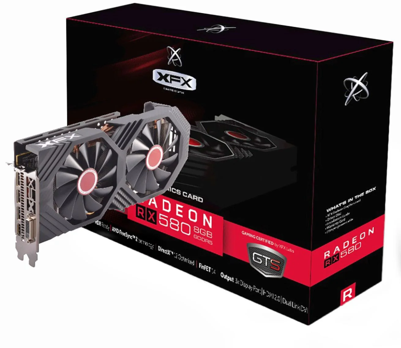 Buy 3 Get 3 Free New XFX - AMD Radeon RX 580 GTS Black Edition 8GB GDDR5 PCI Express 3.0 Graphics Card - Black