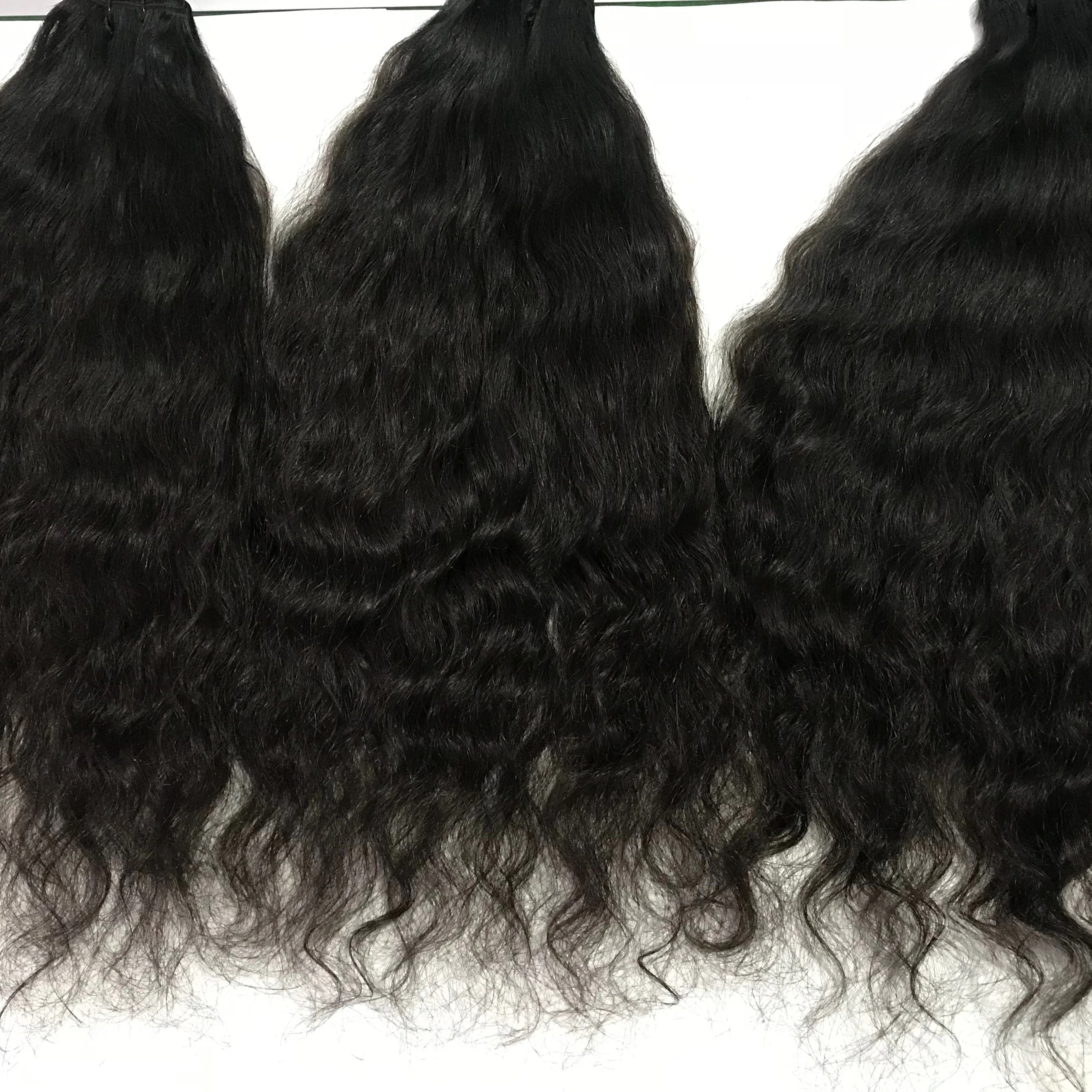 Factory 100% Human Remy Indian Real Hair Piece Light Blonde 200g Clip in Hair Extensions double weft 60cm