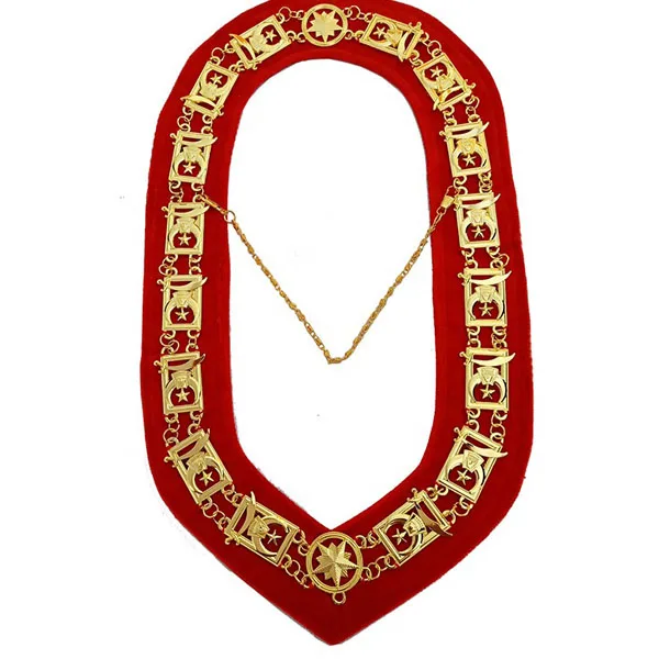 Wholesale Store Master Mason Blue lodge masonic chain collar With Rhinestone Collars Masonic Regalia Order Metal Chain Collar