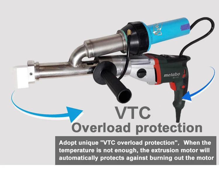 
3400W Portable Temperature Adjustable Hot Air Gun Extrusion Plastic Welding Torch PP/PE Welding Heat Gun 