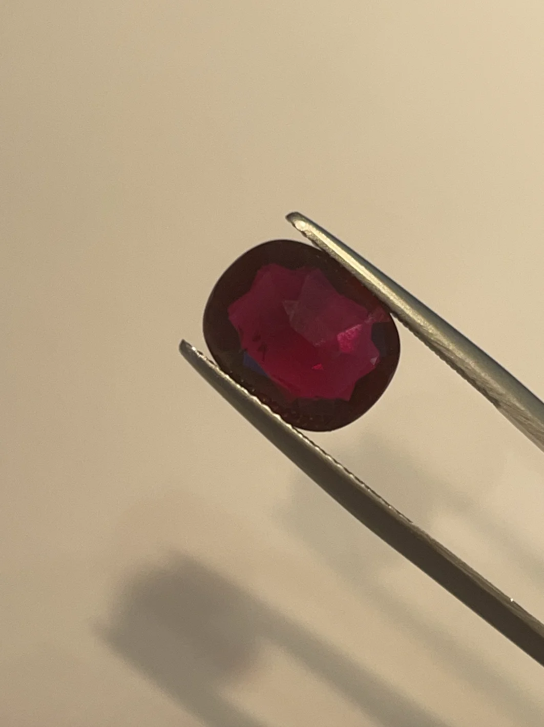 Ruby 5.03 Carats Pigeon Blood Red Mozambique No Heat Natural Ruby Cushion Cut Gemstone By Real Gems