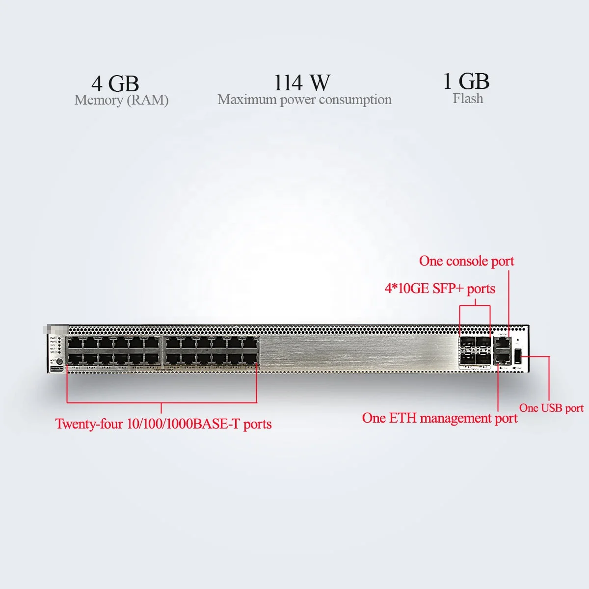 S5731-S24T4X 24-портовый гигабитный 3-слойный коммутатор с гигабитным коммутатором ethernet 10 100 1000m