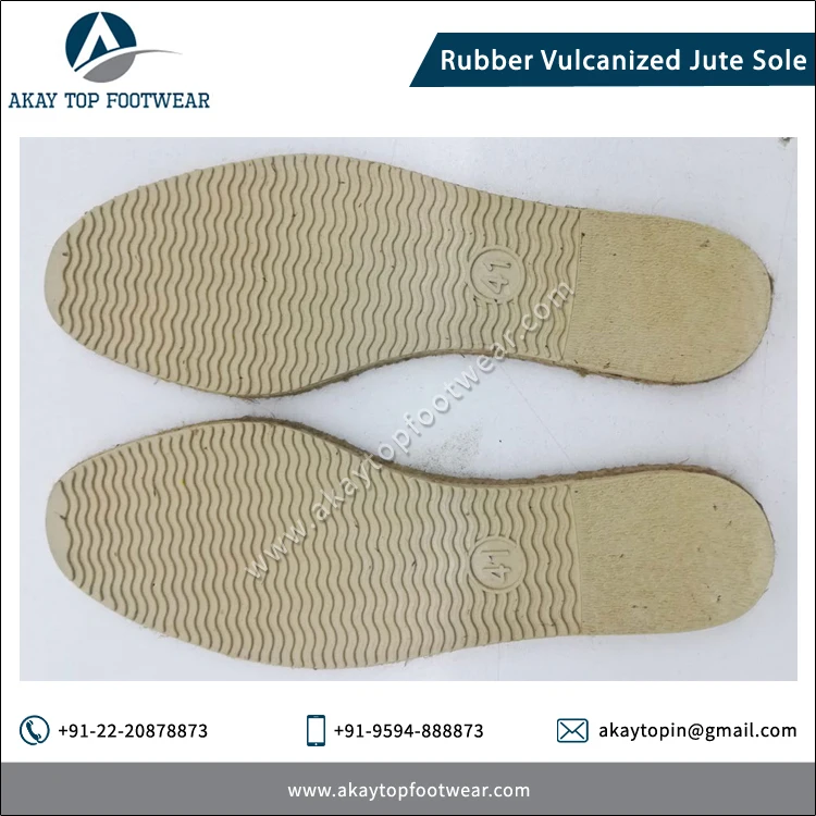 Низкая рыночная цена Лидер продаж резиновая Вулканизированная джутовая подошва индивидуального размера для изготовления прочных плоских эспадрильев
