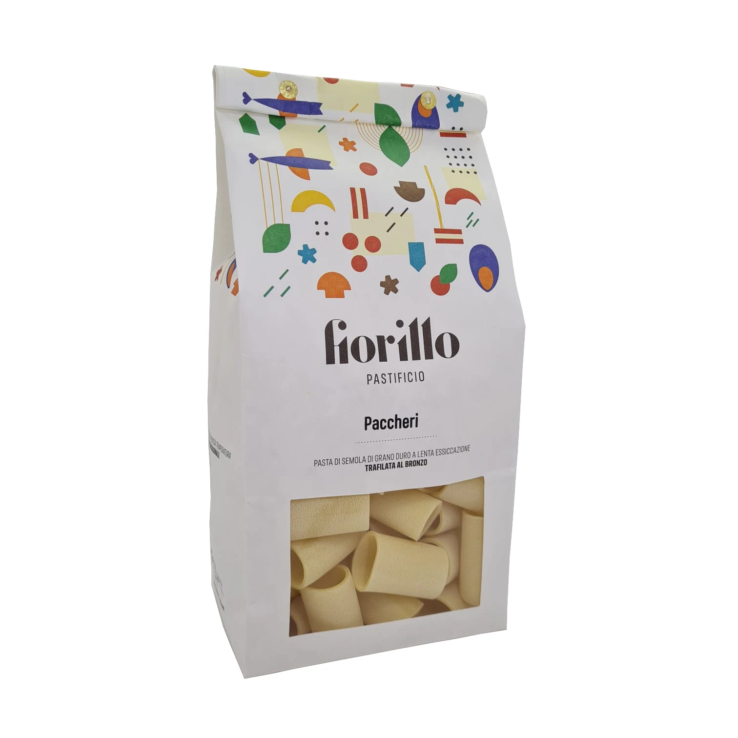 Paccheri бумажный пакет, высокое качество, Макарон из твердой пшеницы, макарон, паста, Pastificio Fiorillo 500gr