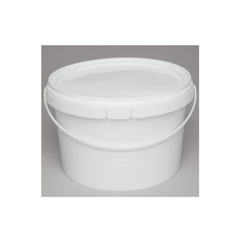 
Plastic bucket container High quality plastic round packaging 2250 ml with control lock and lid any color for dairy varnish paint pickles etc jar 