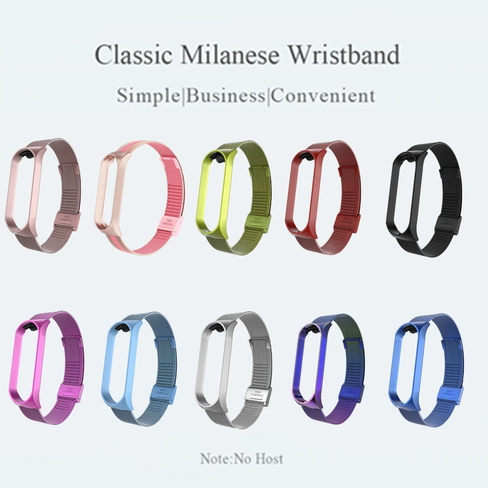  Mi Band 5 ремень Металическая цепочка из нержавеющей стали с Миланский Браслет Для Xiaomi mi ремешок совместим браслеты новый