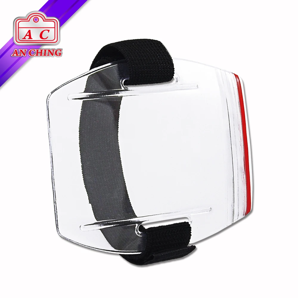 Clear Arm ID Holders Badge Holder Armband Card Holder With Zipper Lock For Security Work