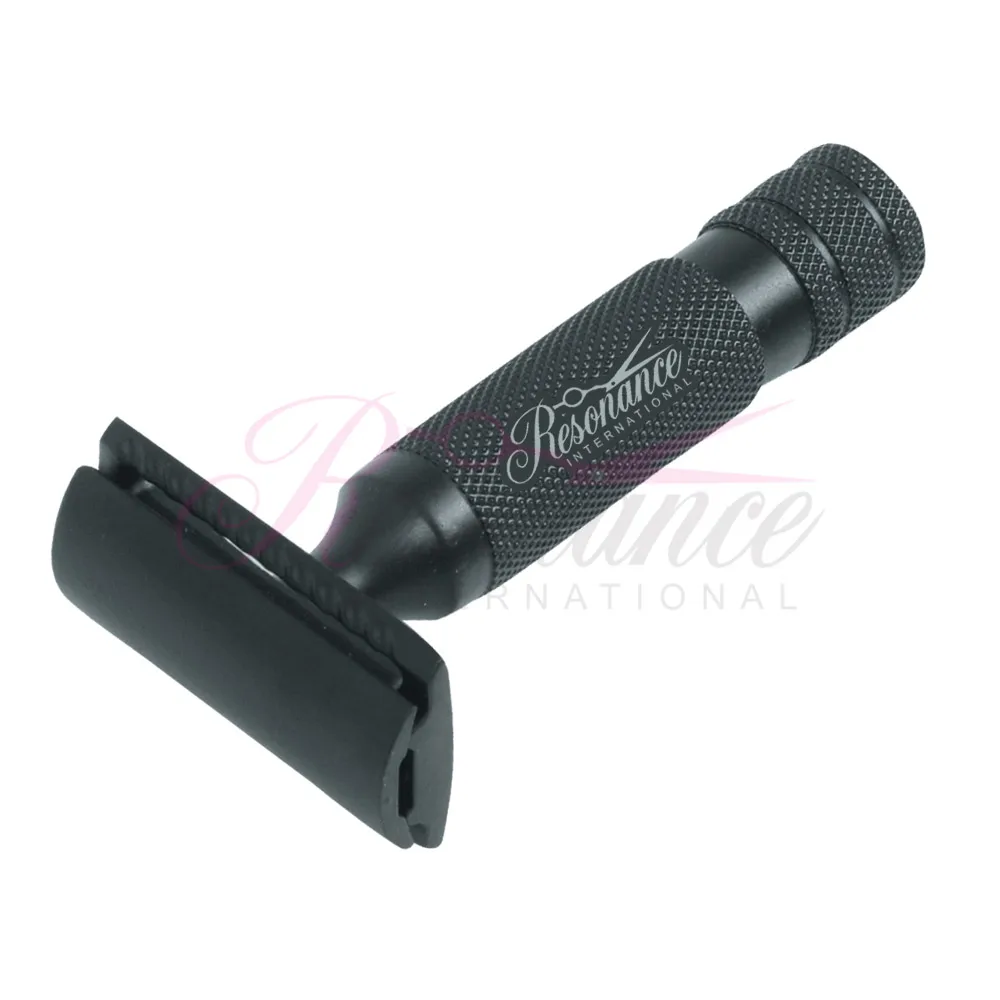 
Matt Black private label model double edge blade brass metal handle adjustable new shaving safety razor 