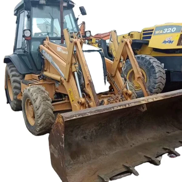 Original germany Used case backhole loader 580, secondhand loader with mini excavator good bucket for sale