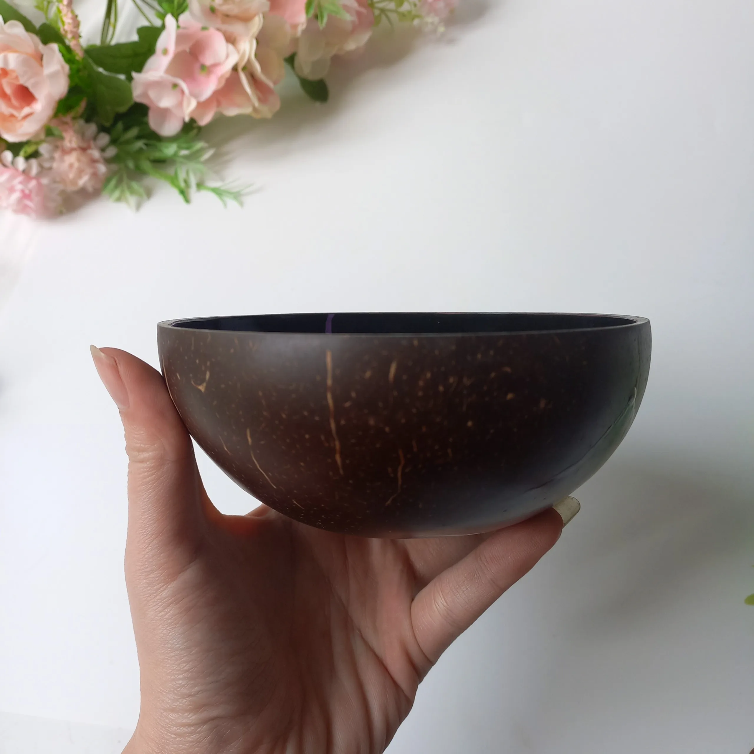 Colorful Lacquered Coconut Bowl Customized Logo High Quality Polished Eco Friendly Long Lasting Cheap Price Vietnam