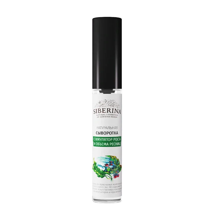 NATURAL SERUM STIMULATOR OF GROWTH AND VOLUME OF EYELASHES Hot sale SIBERINA Private labels Natural herbal cosmetics eye lash