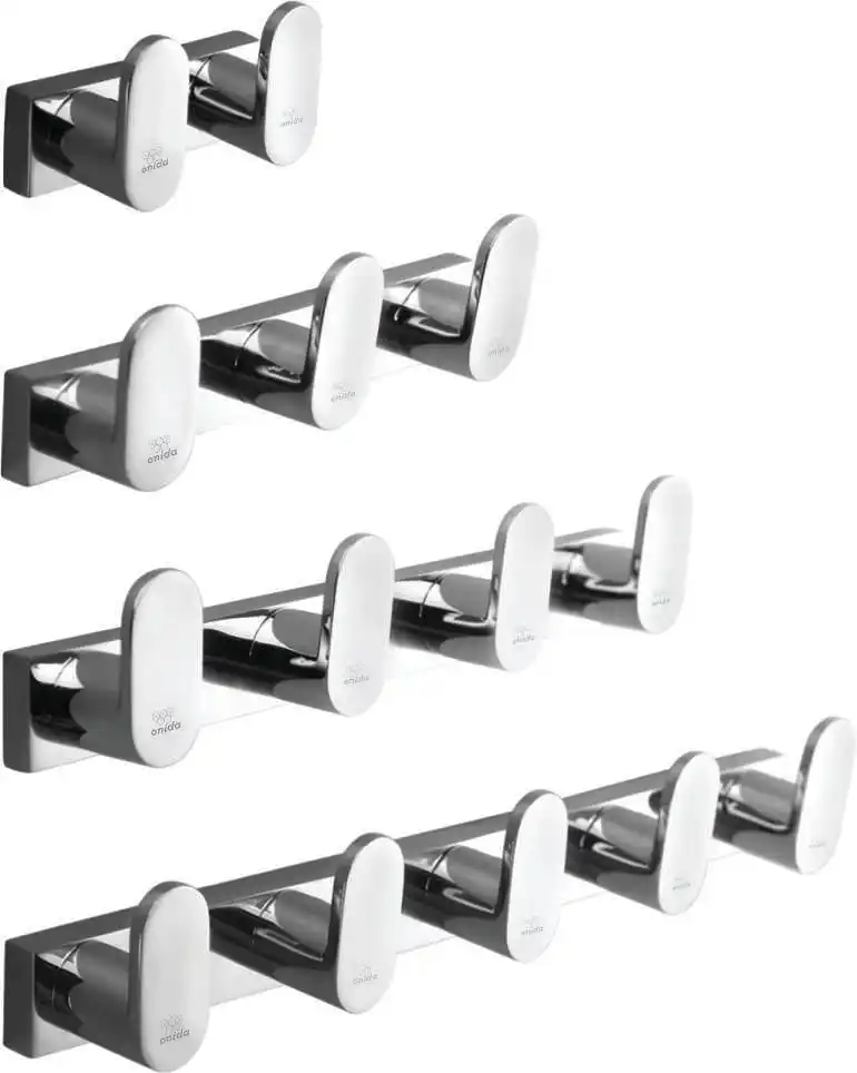 
Bath Towel Hook Polished Chrome Wall Mounted Single Hook Set 