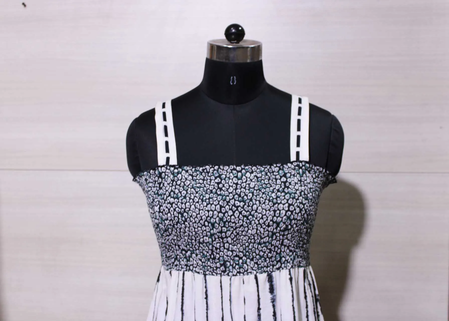 2021-22 Cotton Dress New Arrival Sexy Black White Color Tie-dye pattern Autumn Summer Beach Casual Elegant Dress for women