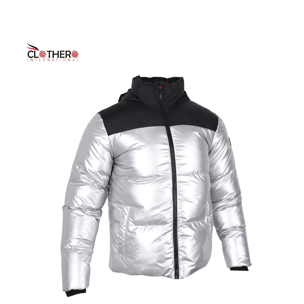 Высококачественная зимняя теплая плотная однотонная мужская куртка с капюшоном повседневная приталенная на молнии карманами пуховик