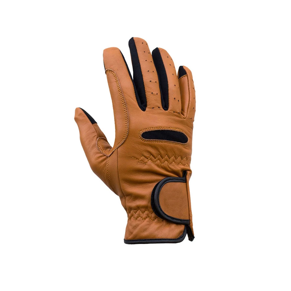 
Latest Design High Grain Premium Quality Pure Leather Horse Riding Gloves 
