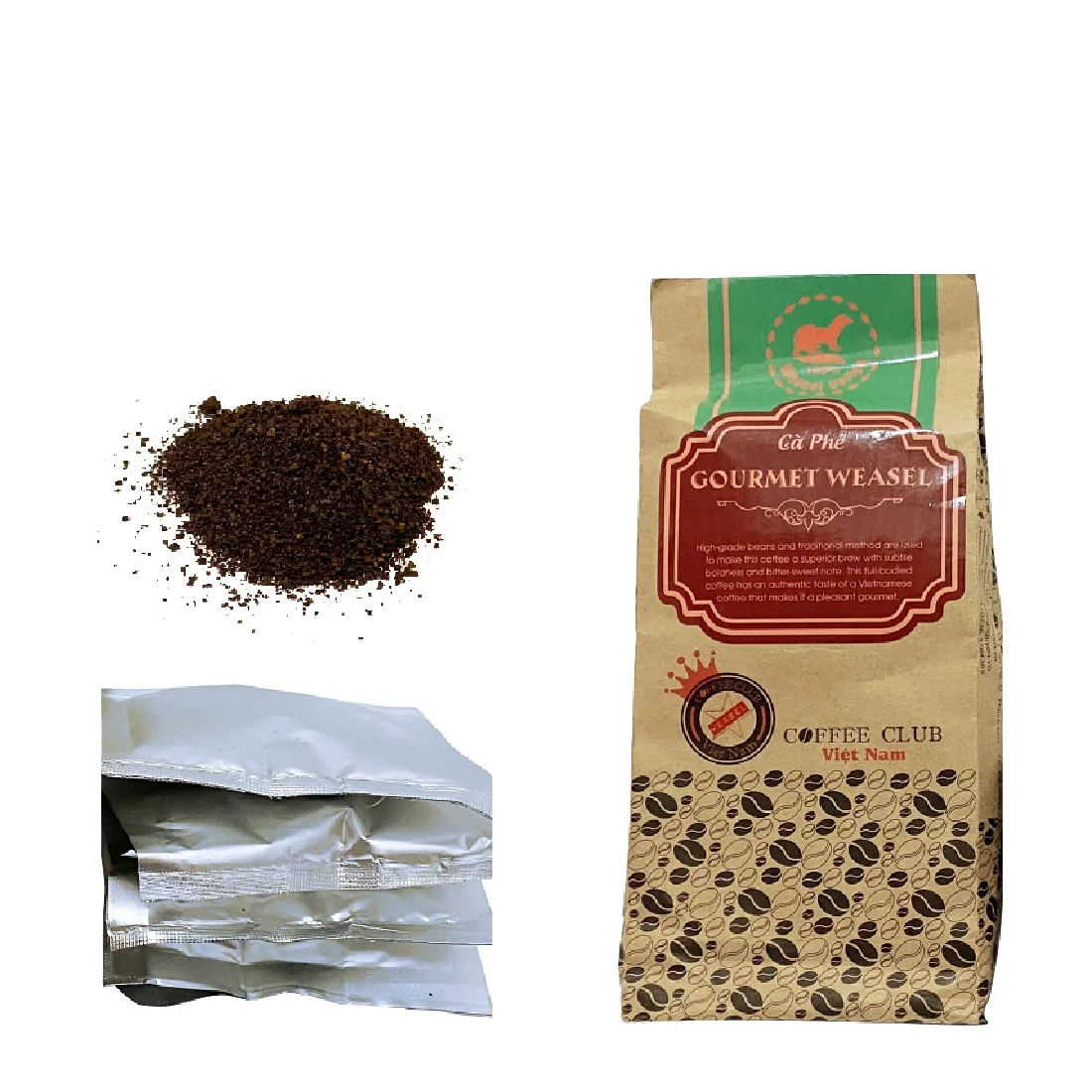 Hot Product Tasty Bitter Sweet 100% Arabica Bean Civet Free Roam 200g Ground Weasel Kopi Luwak Coffee Made in Vietnam