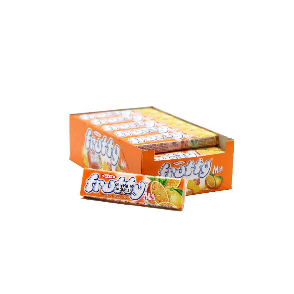 
Toffee Soft & Sweet Candy with Real Fruit Juice - Frutty Midi (Apple) 