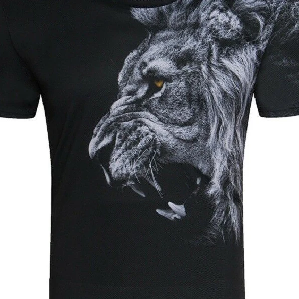 
3d lion Print Designed Stylish Summer T shirt Brand Tops Tees 