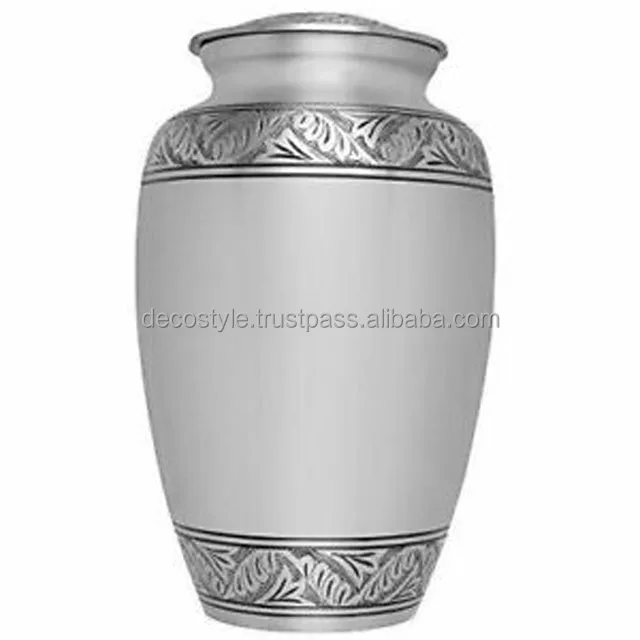 Engraved Aluminum Urn for human ashes