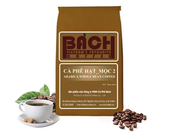 Вьетнам жареные кофейные зерна арабика и зерна кофе в порошке-среднее жареное-бумажный пакет 8,8 унций-справедливая торговля