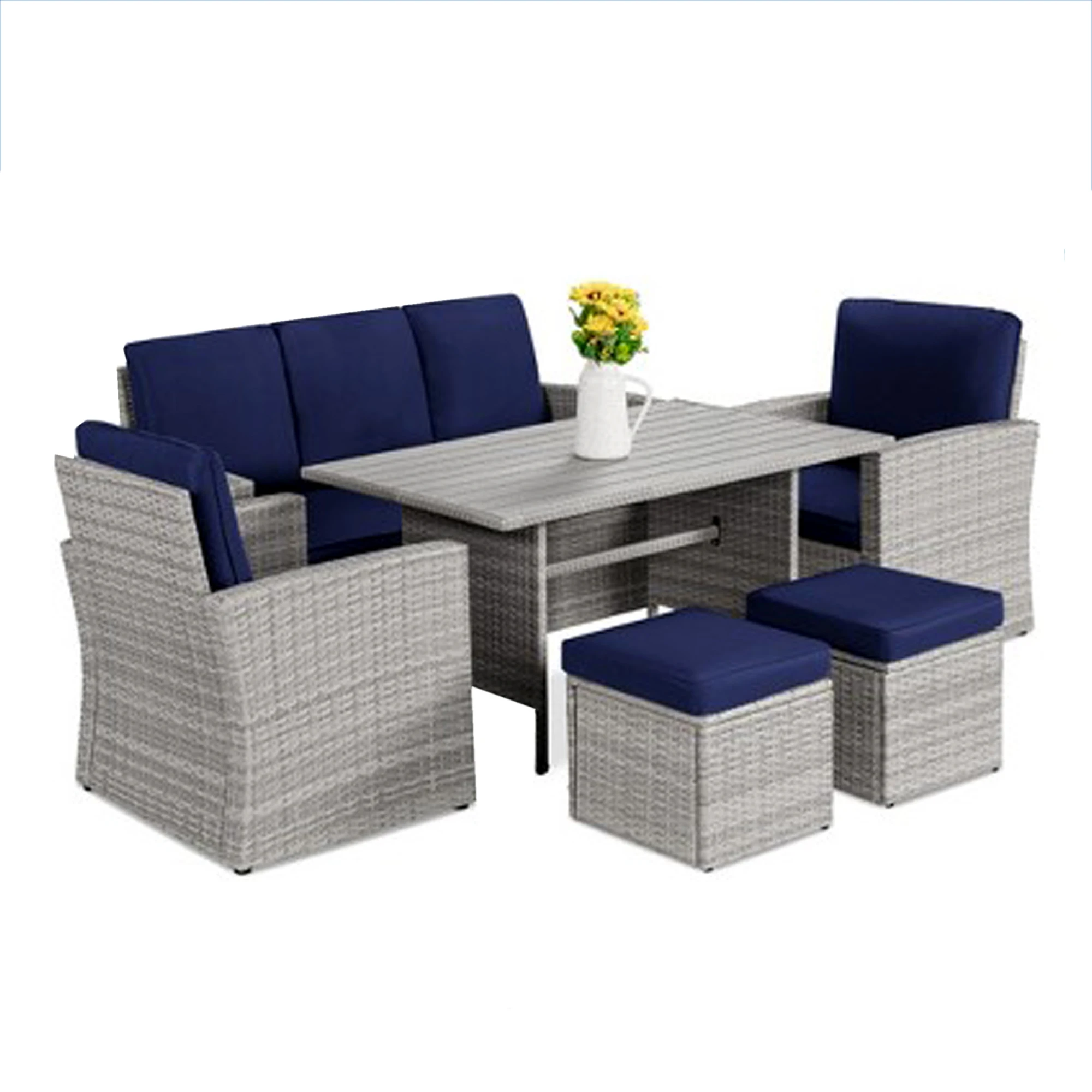 patio garden furniture sofa set top class aluminium frame wicker sofa sets luxury outdoor garden hand woven sofa set