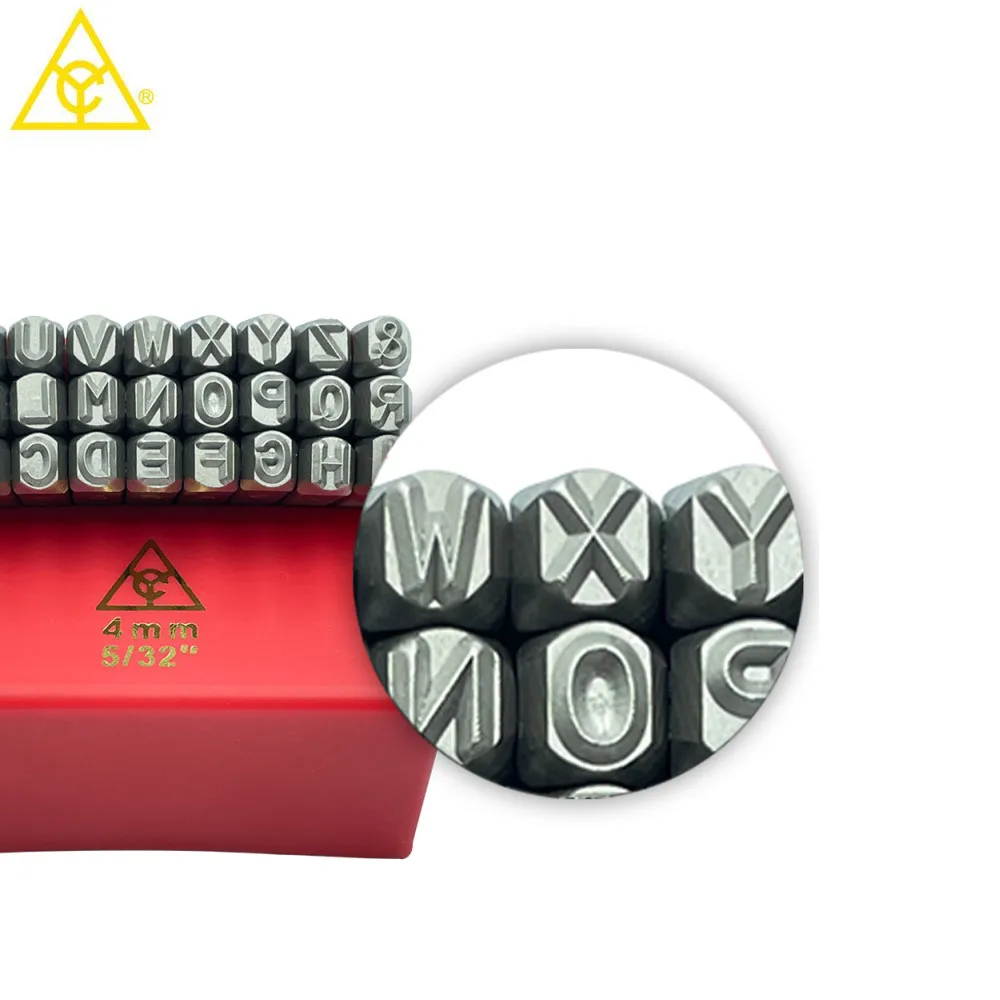 4mm metal letter stamps punch set for DIY leather craft printing tools