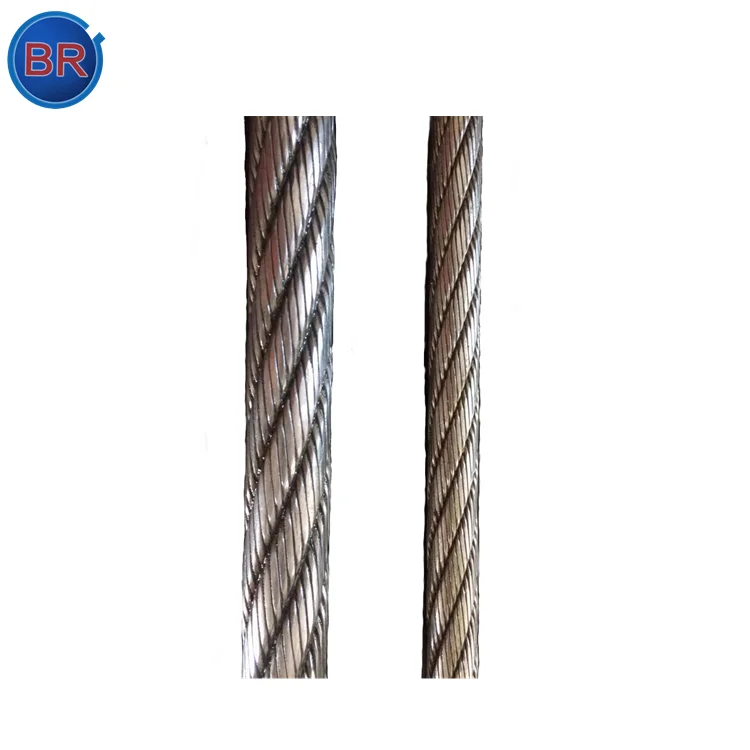 DIN Standard High Tensile 6xK41WS+IWRC Compacted Strand 16mm Ungalvanized Steel Wire Rope
