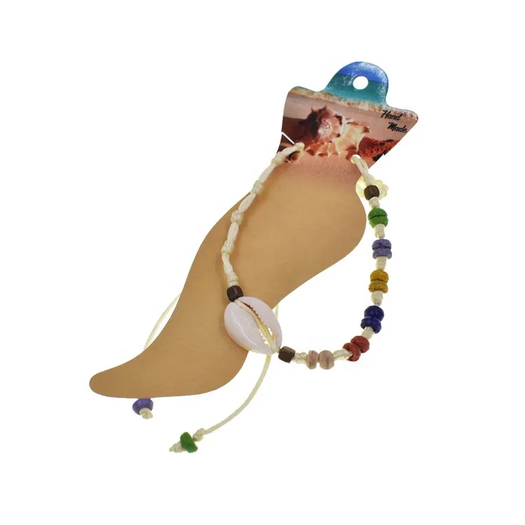 Hot Sale Natural Cowrie Shell Puka Seashell Coconut Beads Summer Beach Jewelry on Braided Nylon Adjustable