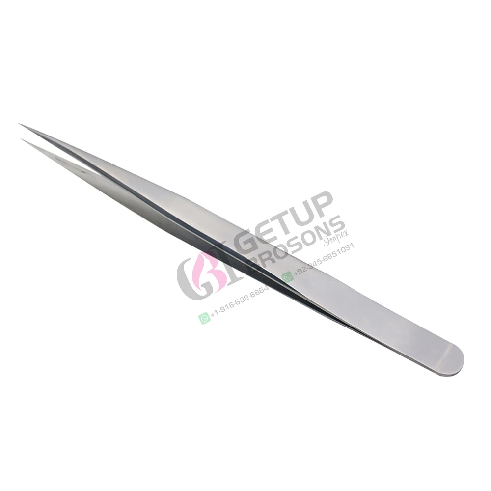 Private label Russian Volume Tweezers  Tip Stainless Steel Slanted Volume Lash Extension Tweezers Set