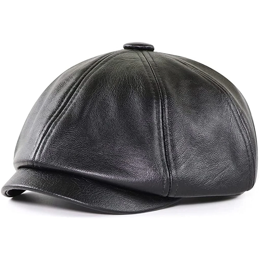 Classic Plain PU baseball cap new fashion blank customized logo leather cap and hat for men