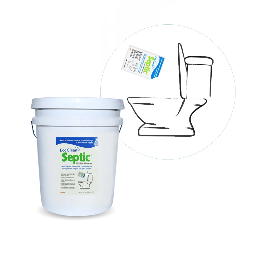 Septic Tank Treatment With Natural Enzymes - EcoClean Septic - 1 Year supply