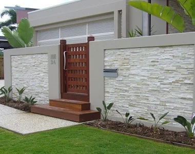 Take your time to view beautiful fence- WHITE MARBLE SPLIT UP FACE