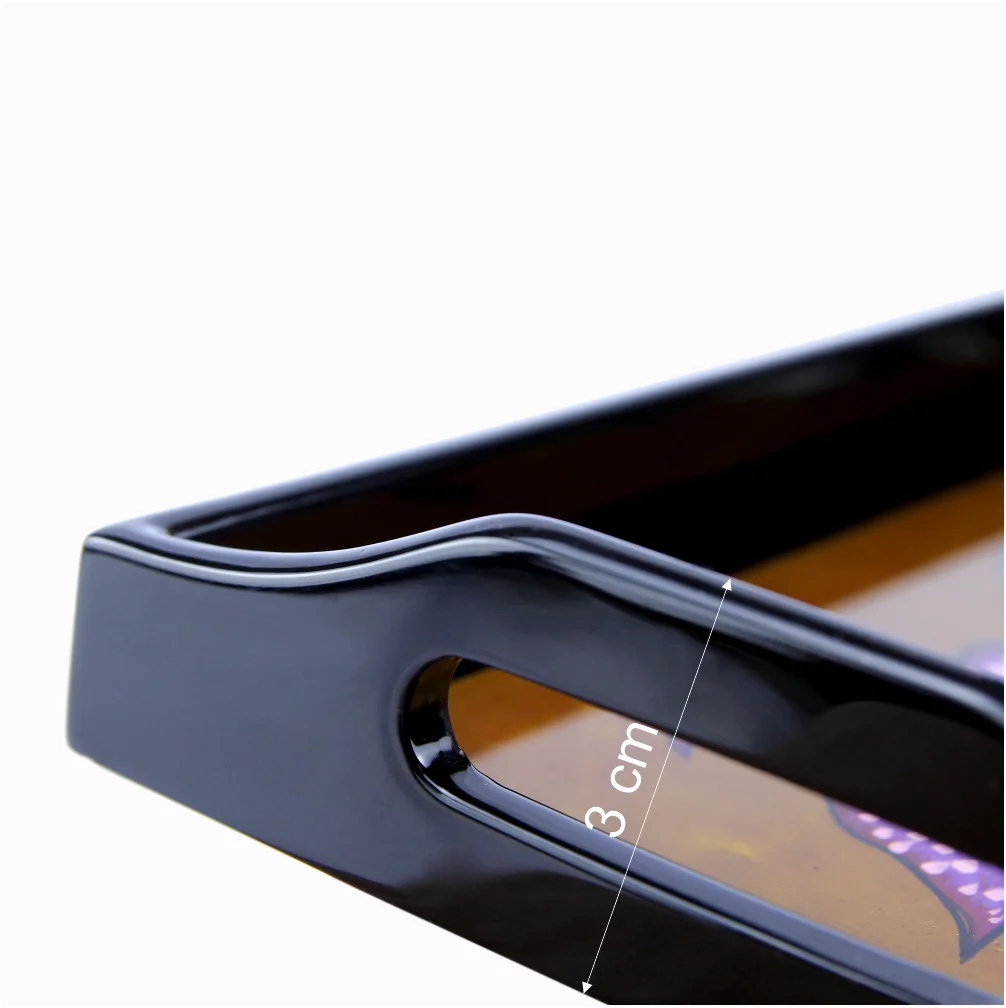 Оптовая продажа, декоративный сервировочный поднос с ручками, деревянный поднос для чая, завтрака, еды в кровати, кухни