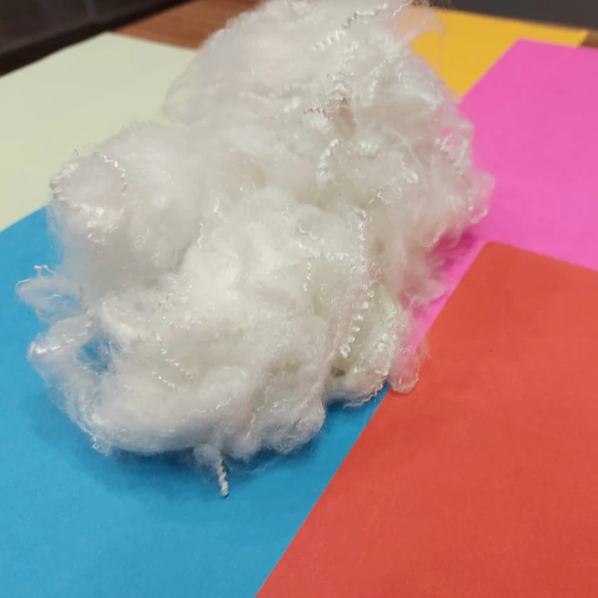 
Semi dull raw white fiber 