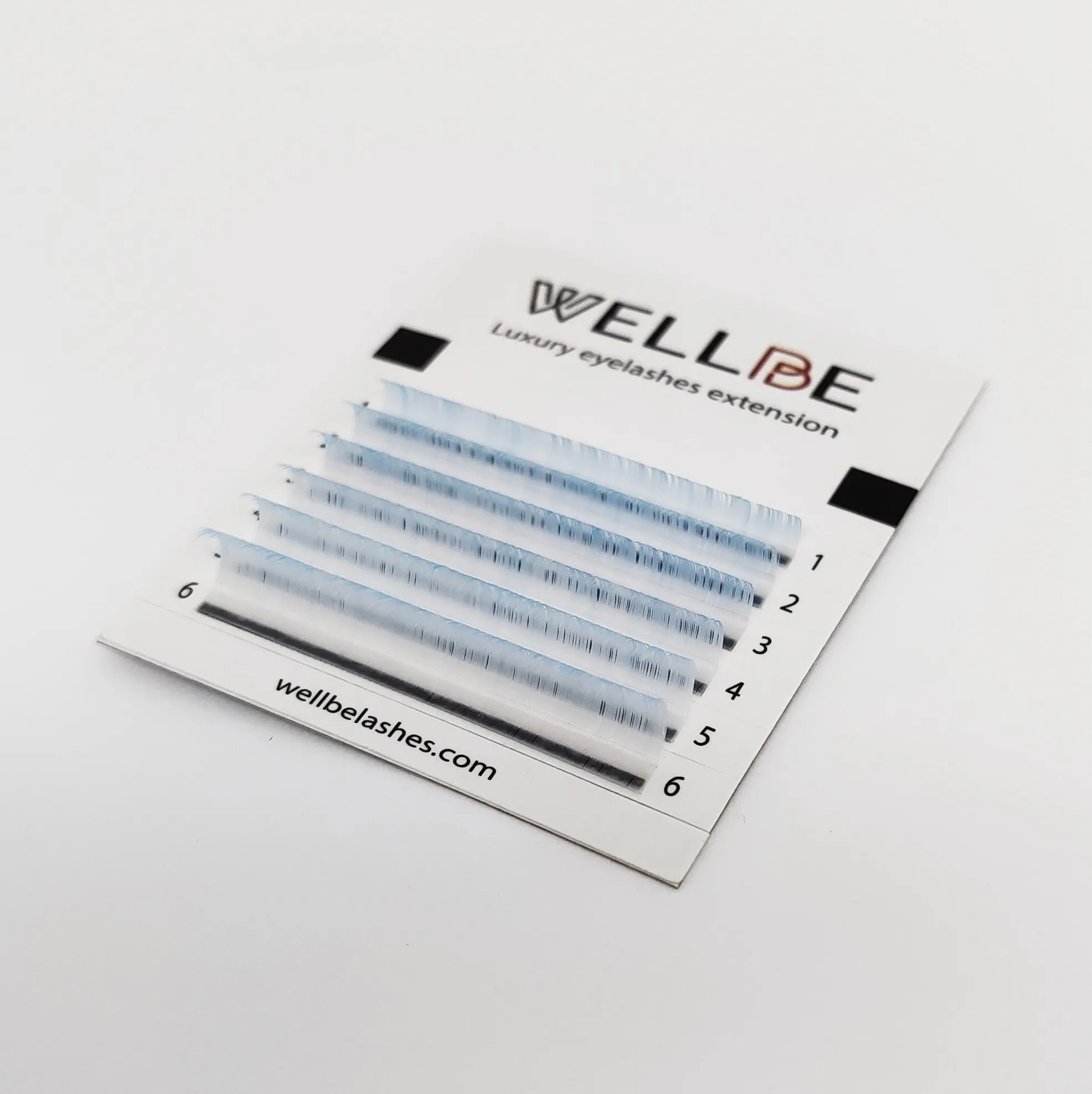 Ocean Blue оптом красочные Премиум корейские мягкие синтетические легко веерообразные ресницы для наращивания