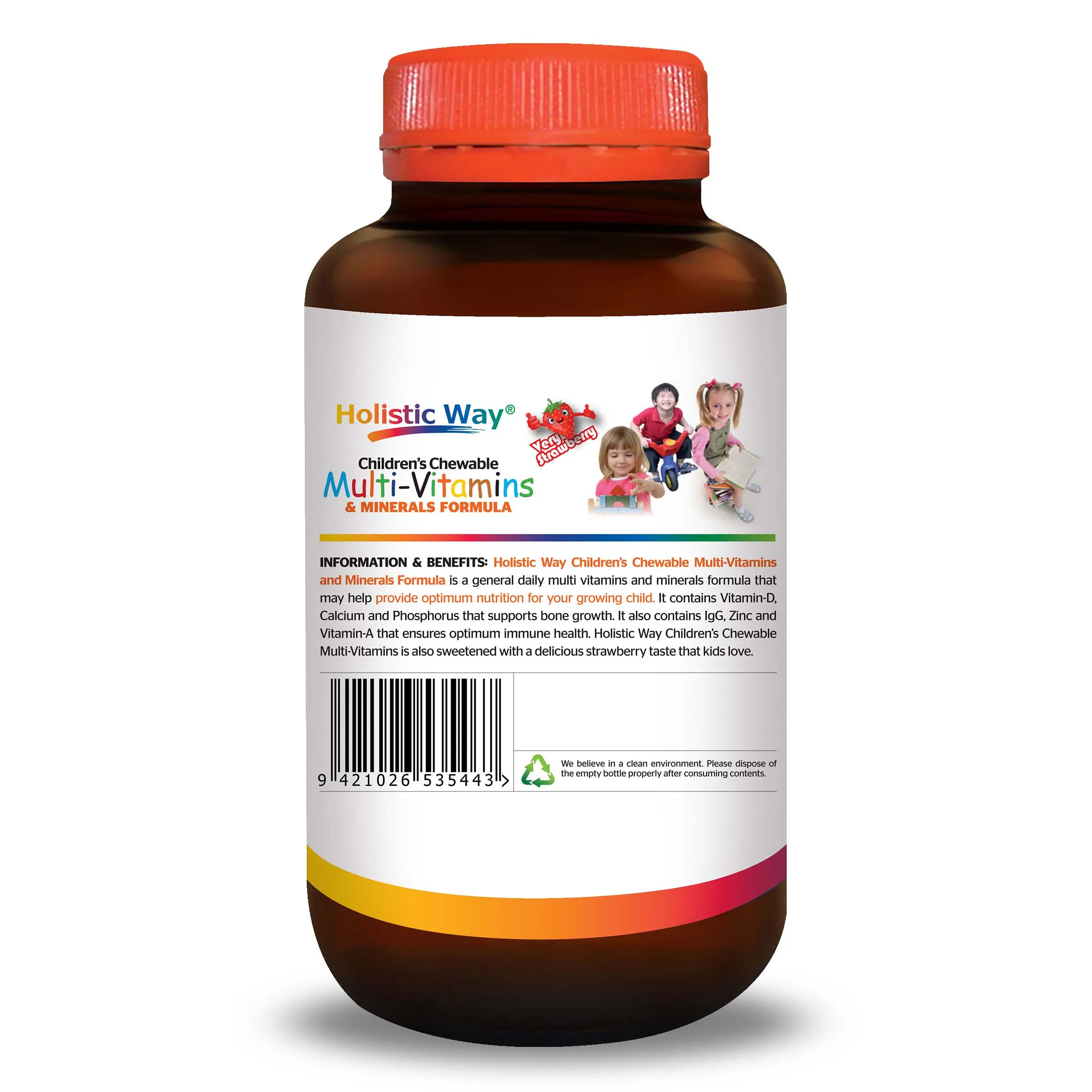 
Chewable Multi-Vitamins And Minerals Formula 60 Gummies For Children General Daily Holistic Way 