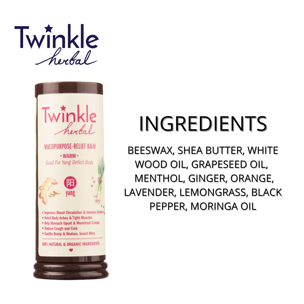Health Care Supplies Promotes Wound Healing Stomach Ache Relief Twinkle Herbal Yang Balm Body Salve From Singapore
