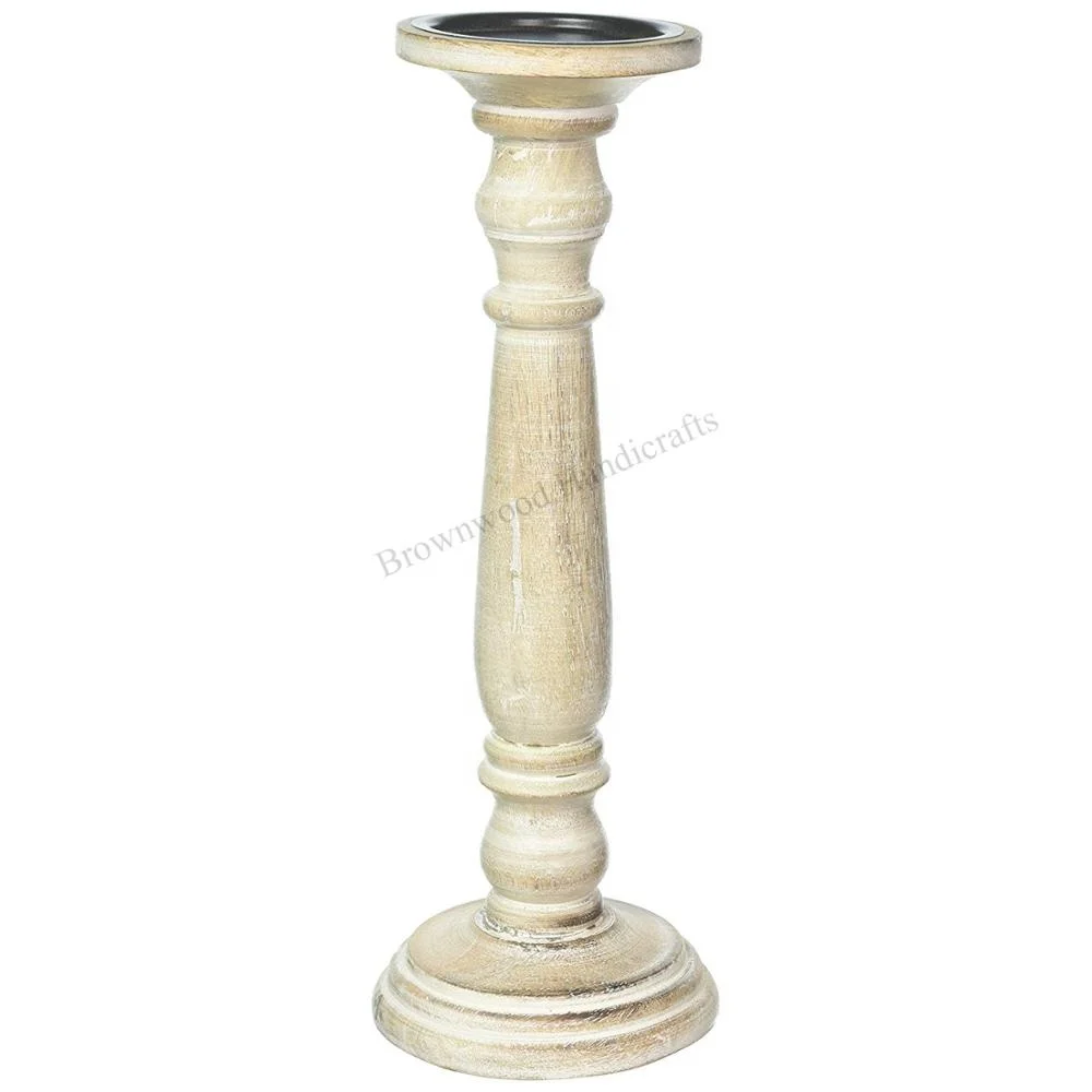 Wooden Carved Artistic Style Candle Stand/Holder