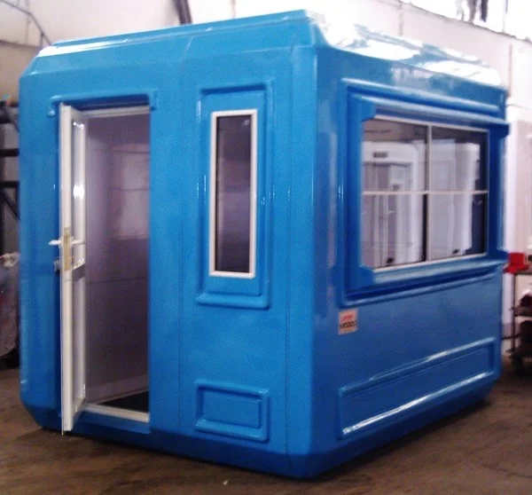 SECURITY BOOTH, MOBILE FIBERGLASS CABIN 220x220xh240 HARD POLYURETHANE FOAM MADE