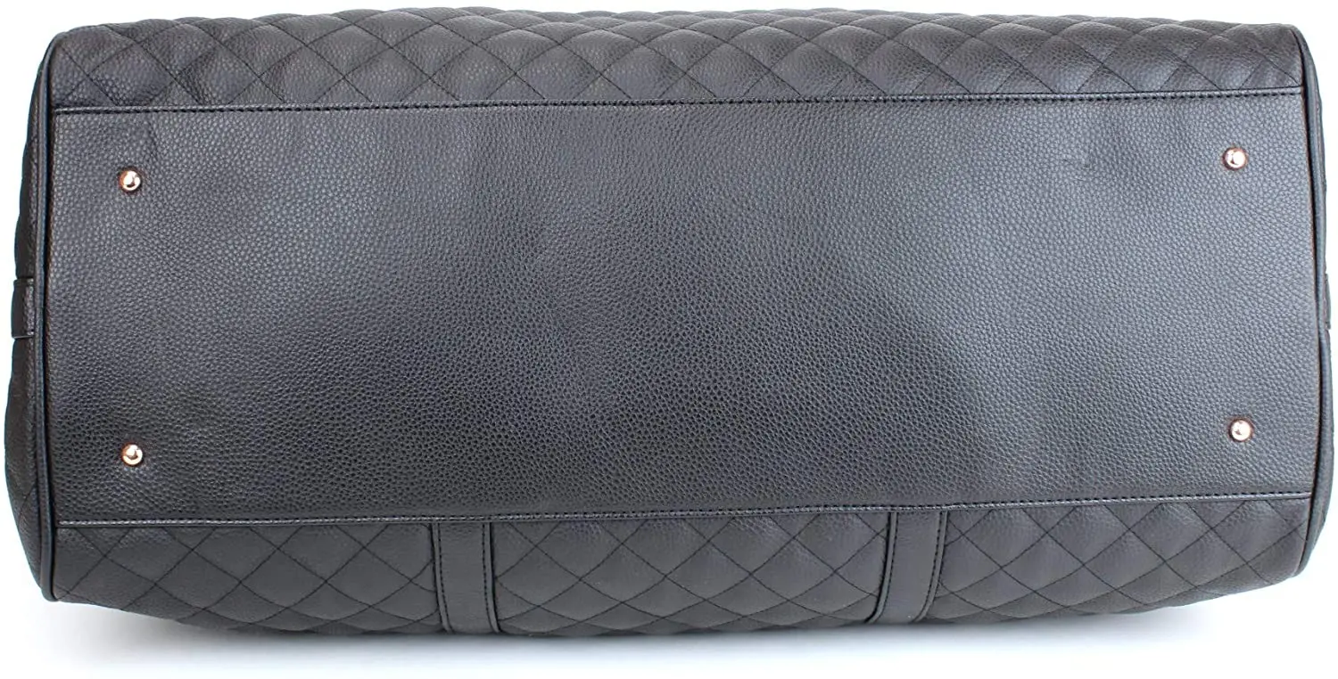 travel bag Custom logo black pu leather travel bags outdoor bowling duffle luggage bags for men