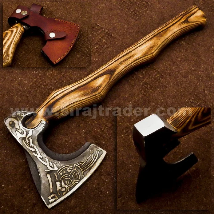 Стальной топор D2 ручной работы с ручкой из дерева новая модель